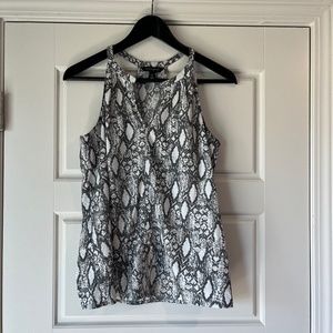 Banana Republic  - Black and White Snakeskin Tank Top Petite S
